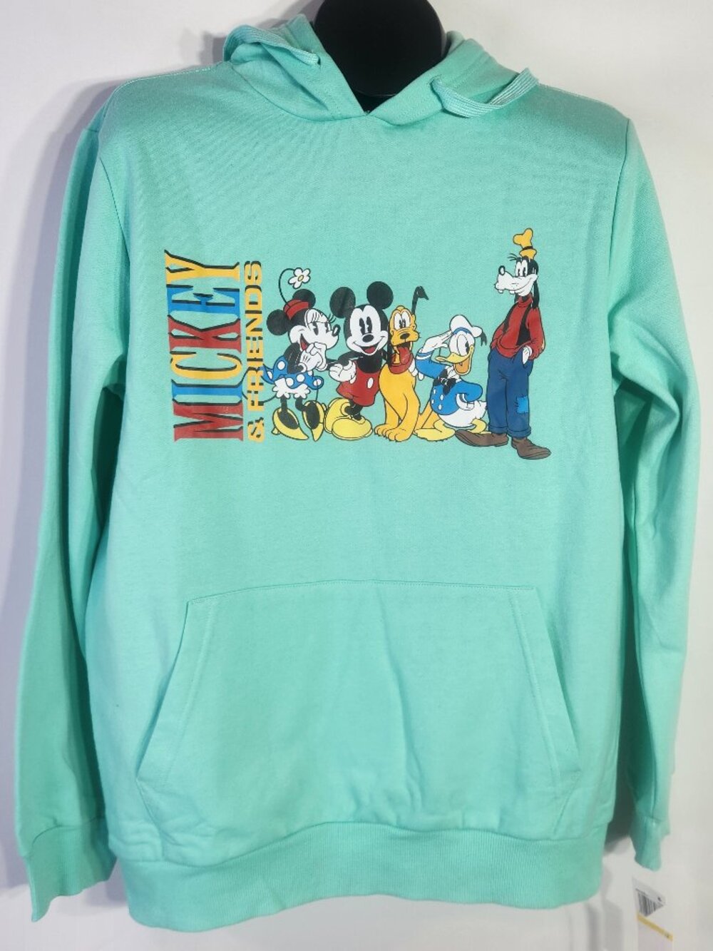 Disney Mickey & Friends Pullover Hoodie Sea Green – Size M